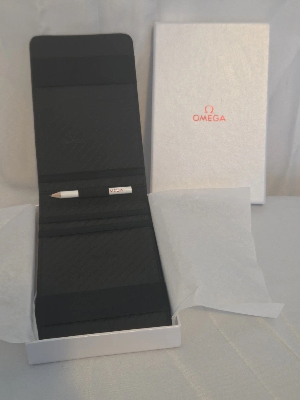 Official OMEGA Fine Leather Golf Scorecard Holder Wallet,
